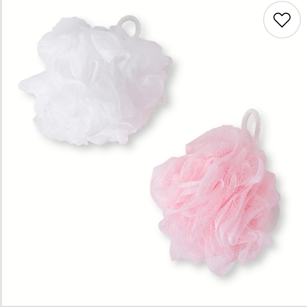 NWT Set of 2 Loofahs Pink White